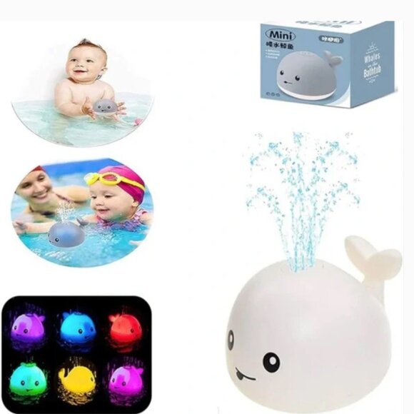 NIB Mini Whale Fountain Happy Bath Game Sensory Training Electric Toy - Picture 2 of 8
